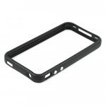 Wholesale iPhone 4S 4 Bumper with Chrome Button (Black)